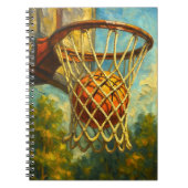 Basketball Hoop Impressionist Art Notebook | Sport ノートブック (正面)