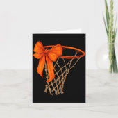 Basketball Hoop With Bow Cute Basketball Aesthetic カード (正面)