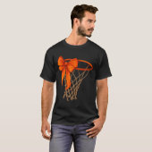 Basketball Hoop With Bow Cute Basketball Aesthetic Tシャツ (正面フル)