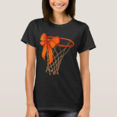 Basketball Hoop With Bow Cute Basketball Aesthetic Tシャツ (正面)