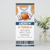 Basketball Hoopla Birthday Bash Ticket Invitations 招待状 (スタンド正面)