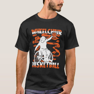 Basketball Hoops Hooping Bball Baller Wheelchair B Tシャツ
