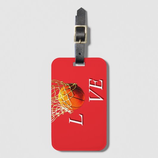 Basketball I Love ラゲッジタグ (正面縦)