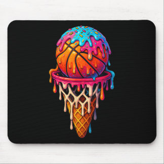 Basketball Ice Cream Drip For Boys Girls Youth Bas マウスパッド