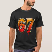 Basketball Ice Cream Drip Funny 67 Six Seven Gen A Tシャツ (正面)