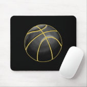 Basketball Illustration Black Gold Ball Design Str マウスパッド (マウス)