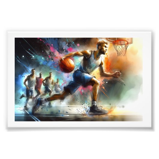 Basketball in Motion,  フォトプリント (正面)