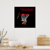 Basketball Inspirational Quote Inspire Players ポスター (キッチン)