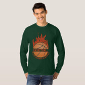 Basketball Is Life Flaming Ball T-Shirt Tシャツ (正面フル)