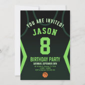 Basketball Jersey Birthday Invitation 招待状 (正面)
