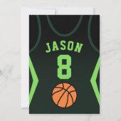 Basketball Jersey Birthday Invitation 招待状 (裏面)