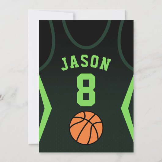 Basketball Jersey Birthday Invitation 招待状 (裏面)