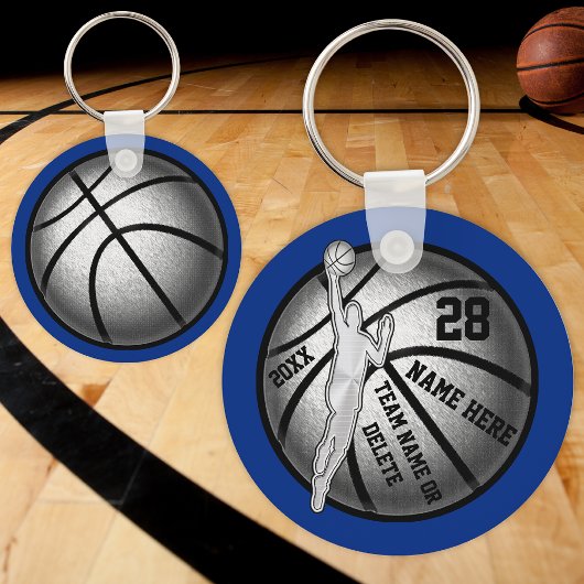 Basketball Keychains, 4 Text Boxes and Your Colors キーホルダー