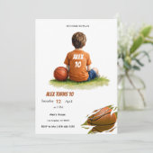 Basketball Kids Birthday Invitation | Personalized 招待状 (スタンド正面)