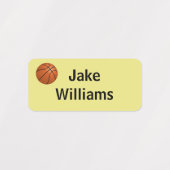 Basketball Kids' Name Clothing School Labels ラベル (デザイン2)