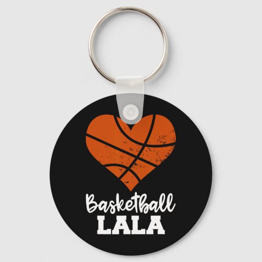 Basketball Lala Fun Basketball Heart Grandma La La キーホルダー (正面)