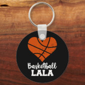Basketball Lala Fun Basketball Heart Grandma La La キーホルダー (正面)