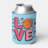 Basketball Love Cute Girls Women Basketball Player 缶クーラー (缶正面)