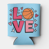 Basketball Love Cute Girls Women Basketball Player 缶クーラー (正面)