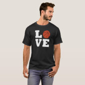 Basketball LOVE for Bball Players Coaches Teams an Tシャツ (正面フル)
