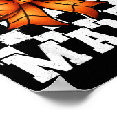 Basketball Mama Coquette Bow Game Day Funny Srts L ポスター (角)