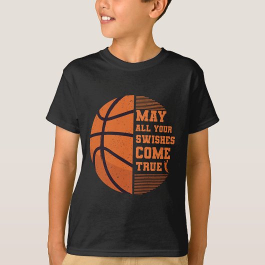 Basketball May All Your Swishes Come True College Tシャツ (正面)