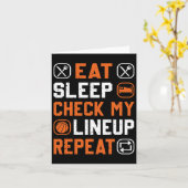 Basketball Men Boy Check My Line Up Basketball Pla カード (黄色い花)