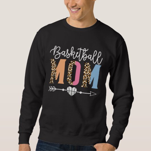 Basketball Mom Cute Basketball Game Mother s Day L スウェットシャツ (正面)