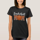 Basketball Mom cute bright Orange text Tシャツ (正面)