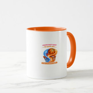 Basketball Mom Mug – She’s Behind Every Shot Mom’s マグカップ