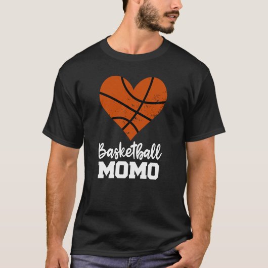 Basketball Momo Basketball Heart Grandma Momo Tシャツ (正面)