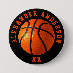 Basketball Name and Jersey Personalize 缶バッジ