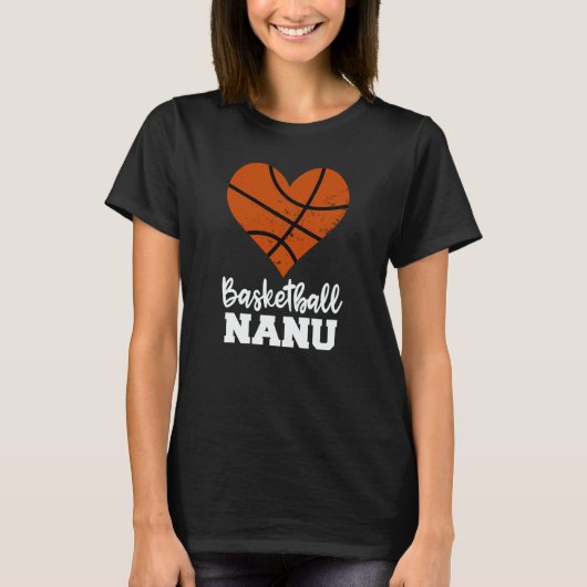 Basketball Nanu Basketball Heart Grandma Nanu Tシャツ (正面)