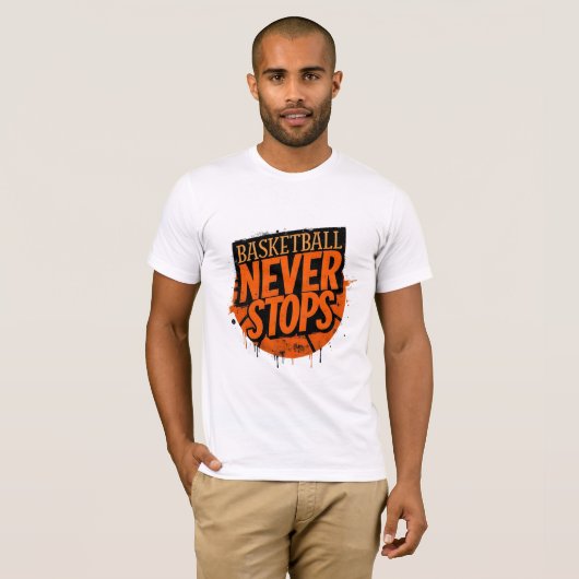 Basketball Never Stop Tee Tシャツ (正面フル)