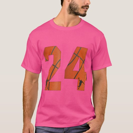 Basketball Number 24 Twenty Four Basket Ball Tシャツ (正面)