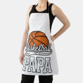 Basketball Papa Vintage Engraving Shirt Design_1 エプロン (インサイチュ)
