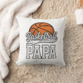 Basketball Papa Vintage Engraving Shirt Design_1 クッション (ブランケット)