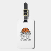 Basketball Papa Vintage Engraving Shirt Design_1 ラゲッジタグ (正面縦)