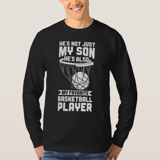 Basketball Parent My Son My Favorite Basketball Pl Tシャツ (正面)
