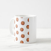 Basketball Pattern Coffee Mug コーヒーマグカップ (正面左)