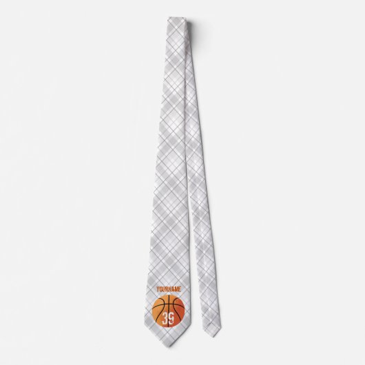 Basketball (Personalizable) Neck Tie ネクタイ (正面)
