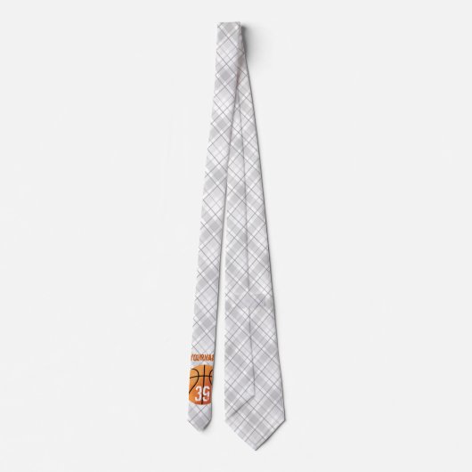 Basketball (Personalizable) Neck Tie ネクタイ (裏面)