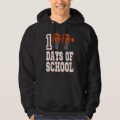 Basketball Player 100 Days Of School Student Boys  パーカ (正面)