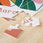 Basketball Player Artistic Abstract Sport Theme ジグソーパズル (側面)