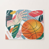 Basketball Player Artistic Abstract Sport Theme ジグソーパズル (横)