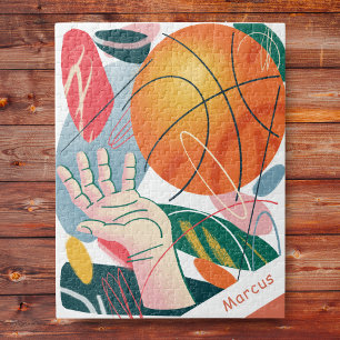Basketball Player Artistic Abstract Sport Theme ジグソーパズル