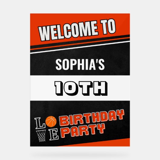 Basketball Player Birthday  アクリルサイン (正面)