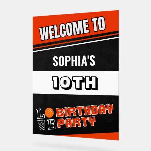 Basketball Player Birthday  アクリルサイン (傾斜)