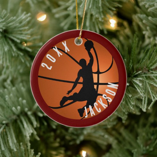 Basketball Player Christmas セラミックオーナメント (ツリー)