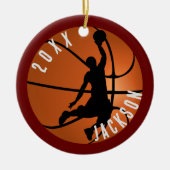 Basketball Player Christmas セラミックオーナメント (正面)